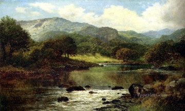 ベンジャミン・ウィリアムズ リーダー Painting - 緑豊かな川の風景 ベンジャミン・ウィリアムズ リーダー